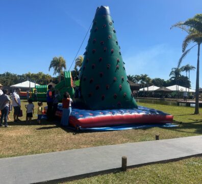 bina festas, escalada inflável