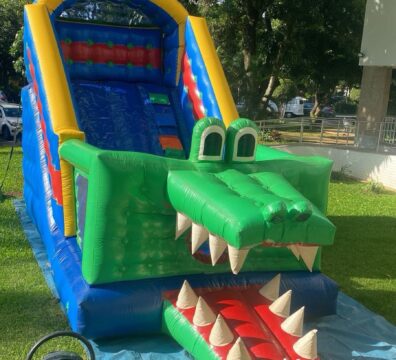 Bina festas, tobogã jacaré 2 em 1